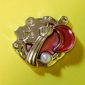 Elegant Gold and Red Pendant